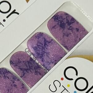 New Color Street “Out of Quartz” Purple Amethyst Holographic Glitter Nail Strips